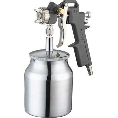 Pistola aerografo aria compressa + serbatoio alluminio inferiore da 1 litro effe