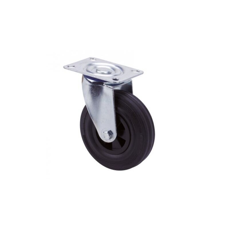 

Rueda 160 Giratoria Plataforma Plastico/Goma 150K