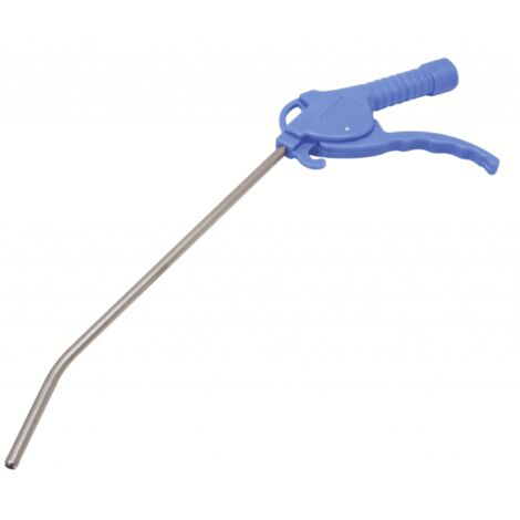Pistola aria soffiaggio per compressore con canna lunga 1/4" curva 30cm 300mm 13Nsa