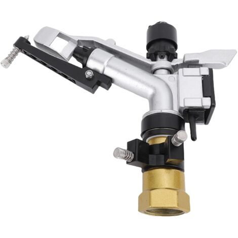 Pistola aspersora de aleación de zinc, aspersor rotativo automático de impacto, agua ecológica, interfaz G1 para agricultura.