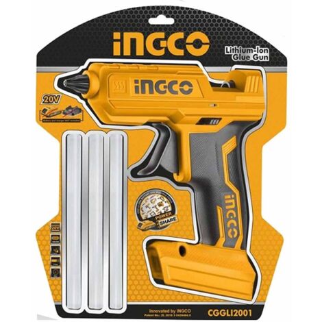 Pistola colla a caldo a batteria litio 20 V Termocollante Solo corpo Ingco CGGLI2001