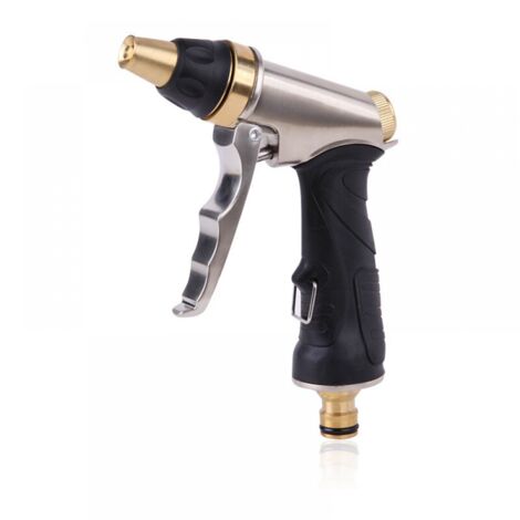 Pistola de agua para jardín: chorro potente, de alta presión y ajustable. Ideal para lavar coches y animales, limpiar jardines y entradas de vehículos.