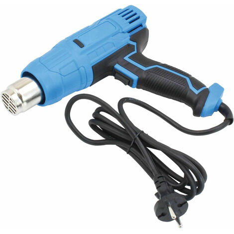 Pistola de aire caliente 2000W con accesorios. Decapador eléctrico ideal para bricolaje, pintura, soldadura y reparaciones en el hogar o taller.