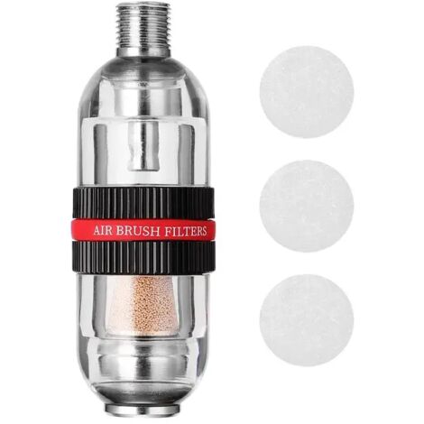 Pistola de aire comprimido profesional con separador de agua, accesorio para pistolas de aire comprimido, conexión 1/8", color negro