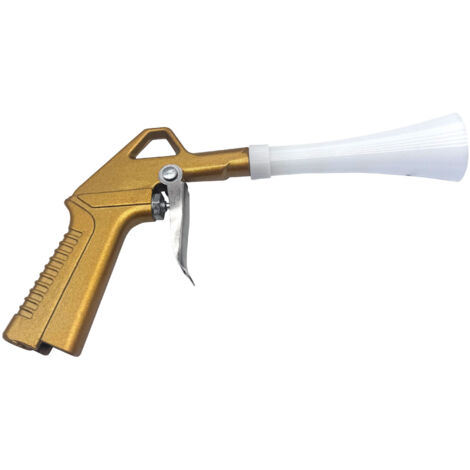 Pistola de limpieza de aire con protector de goma y boquilla de flujo de aire ajustable de latón. Pistola de soplado de aire para compresor. Herramienta neumática para limpieza de polvo y detallado de