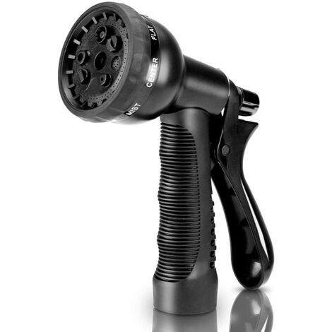 Pistola de riego ajustable de 6 funciones: para riego de jardines y lavado de coches