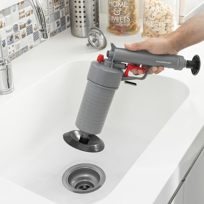 

Pistola Desatascadora de Aire Comprimido Universal con Adaptadores KlinGun InnovaGoods -