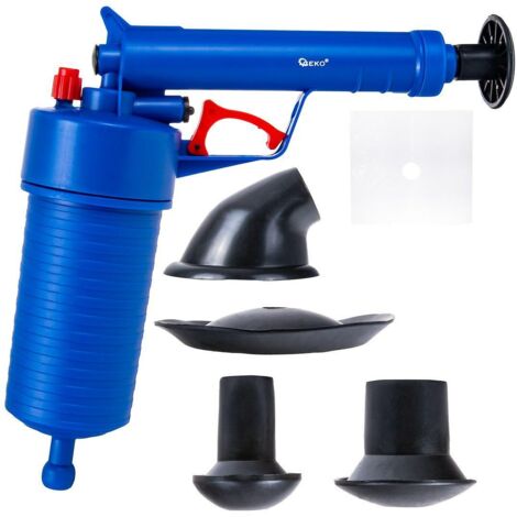 Pistola desatascadora de tuberías Geko, herramienta para limpieza de tuberías, alta presión, ideal para eliminar obstrucciones
