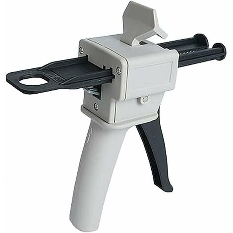 Pistola dispensadora de epoxi de 50 ml, aplicador de mango de pistola de pegamento epoxi AB para mezclar pegamento, proporciones 1: 1 y 2: 1