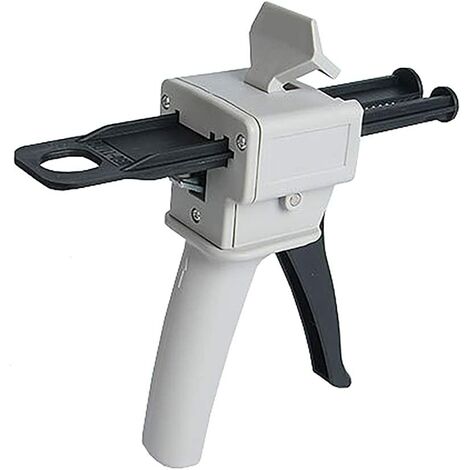 Pistola dispensadora de epoxi de 50 ml, aplicador de mango de pistola de pegamento epoxi AB para mezclar pegamento, proporciones 1: 1 y 2: 1 (pistola)