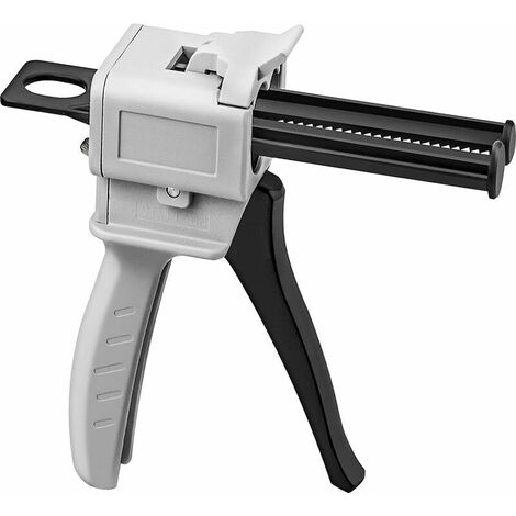 Pistola dispensadora, pistola de pegamento epoxi AB de 50 ml, aplicador de mango de propagación para mezclar pegamento AB 1:1/2:1, dispensador de pistola para cartucho de epoxi de 50 ml, tubo de plást