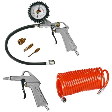 Pistola e tubo aria compressa Kit 3 Pz Vinco 60617