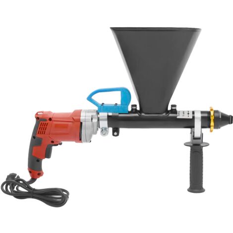 Pistola elettrica da 700 W per malta, pistola per fughe, strumento per malta + 2 ugelli + olio