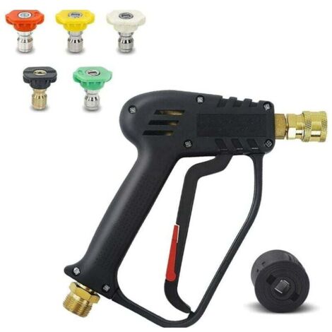 Pistola hidrolavadora KZQ de 4000 psi con 5 boquillas de agua, ideal para lavar autos.