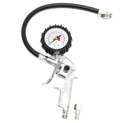 Pistola infladora de aire comprimido, 0-16 bar, manómetro, para neumáticos de coche, motocicletas, neumáticas