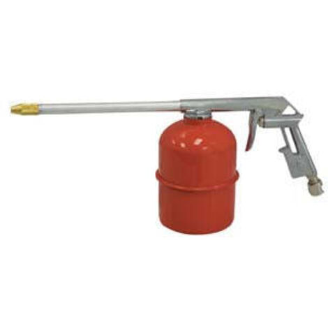 PISTOLA LAVAGGIO NAFTA ARIA COMPRESSA COMPRESSORE 1Lt OLIO GASOLI ATTACCO RAPIDO