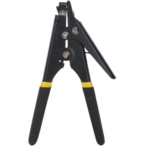 Pistola para bridas HS-519, de nailon, con tensión ajustable para sujetar y cortar bridas de nailon (2,3-9,5 mm), color negro