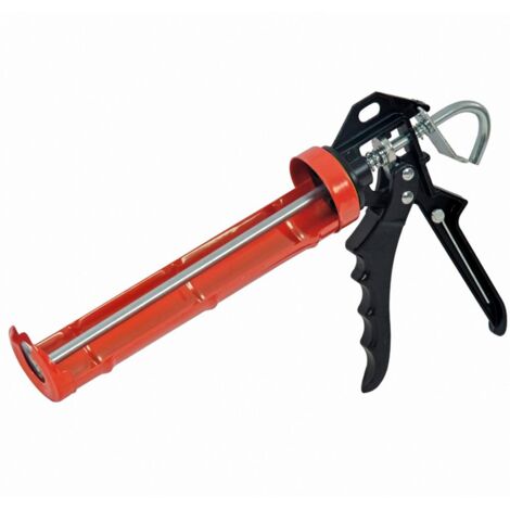 Pistola para cartuchos de silicona aluminio  Rojo