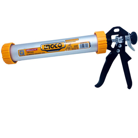 Pistola per cartuccia silicone fughe 300mm in alluminio professionale ingco