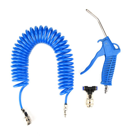 Pistola per compressore d'aria, pistola ad aria compressa a risparmio energetico a basso consumo con connettore UE e tubo flessibile in PU per la pulizia domestica, macchinari di precisione per la bel