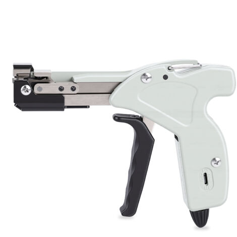 Pistola per fascette stringicavo in acciaio inox - Serraggio automatico professionale - Morsetto a cricchetto per fascette - 4 livelli di serraggio regolabili