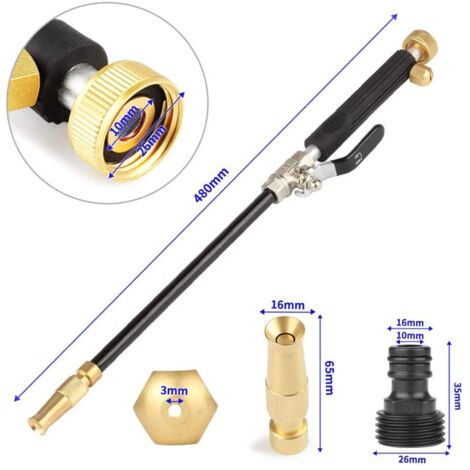 Pistola per idropulitrice ad alta pressione, pistola a getto d'acqua, lancia ad alta pressione per tubo da giardino, lancia per idropulitrice ad alta pressione, per lavaggio auto, finestre, irrigazion