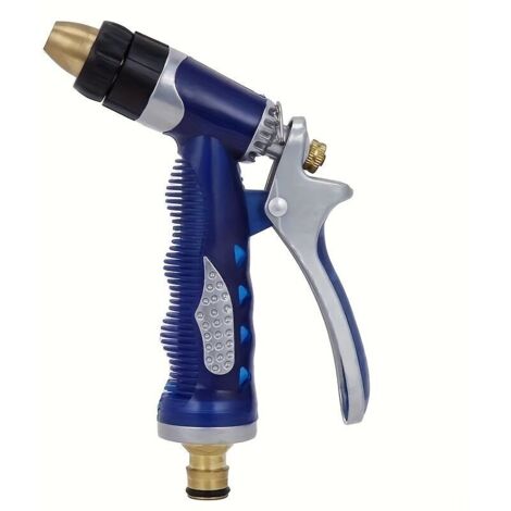 Pistola per irrigazione ad alta pressione in ottone – Ugello regolabile, impugnatura ergonomica, per la pulizia di giardini, prati, auto e vialetti.