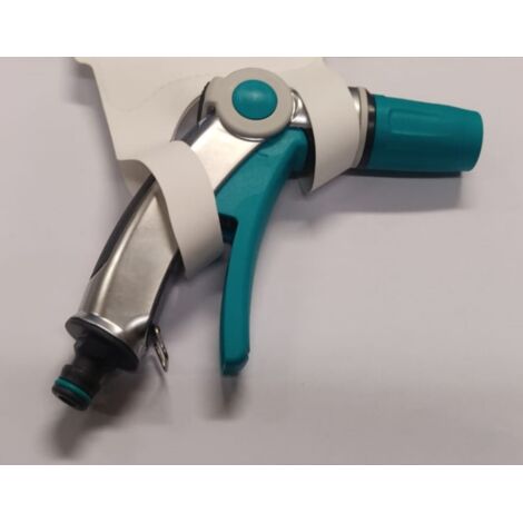 PISTOLA PER IRRIGAZIONE CON CIPOLLA A 3GETTI CON PINZA - COLORE AZZURRO/GRIGIO + METALLO
