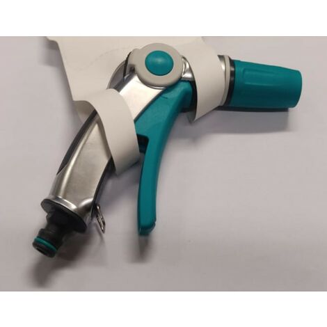 PISTOLA PER IRRIGAZIONE CON CIPOLLA A 3GETTI CON PINZA - COLORE AZZURRO/GRIGIO + METALLO