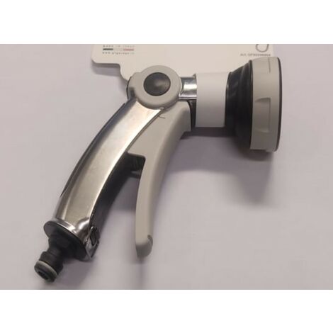 PISTOLA PER IRRIGAZIONE CON CIPOLLA A 8GETTI CON PINZA - COLORE GRIGIO/NERO + METALLO