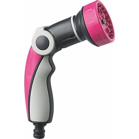 PISTOLA PER IRRIGAZIONE JET PREMIUM CON CIPOLLA A 8 GETTI - COLORE FUCSIA/NERO/GRIGIO