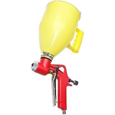 Pistola per rendering pneumatica 3L 3 ugelli, pistola a spruzzo per vernice strutturata con alimentazione a tramoggia per pittura su intonaco per cartongesso a soffitto intonacato 221472