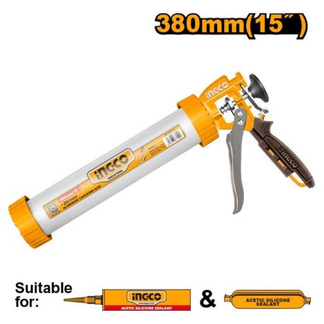 PISTOLA PER SILICONE IN CARTUCCE E SACCHETTI 380 MM INGCO HCG0115