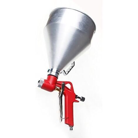 Pistola pneumatica per intonaco da 1-1/2 galloni con tazza in alluminio e 3 ugelli, pistola a spruzzo per vernice strutturata con alimentazione a tramoggia per pittura su intonaco per pareti intonacat
