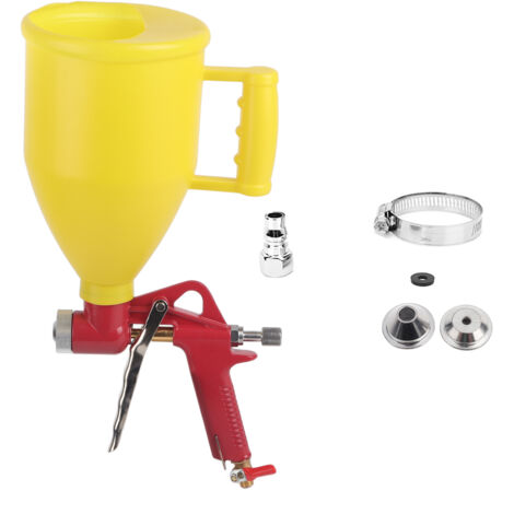 Pistola pulverizadora de aire con tolva de plástico de 3 l y 1/4 pulg., pulverizador de pintura para pared, herramienta de decoración del hogar de 4/6/8 mm