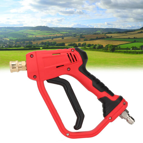 Pistola pulverizadora de pintura automotriz de alta presión  Modelo portátil  4000 PSI  Alcance de pulverización de 10 m  Conexión rápida de 3/8"  Cobre, acero inoxidable y plástico