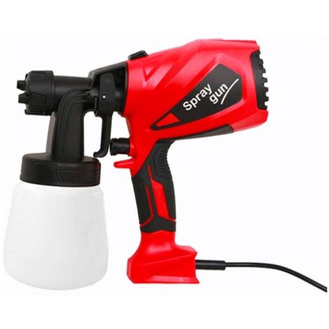 Pistola pulverizadora de pintura HVLP de 3200 W, tanque de 1200 ml, 3 boquillas, fácil de limpiar, para paredes, techos y cercas.