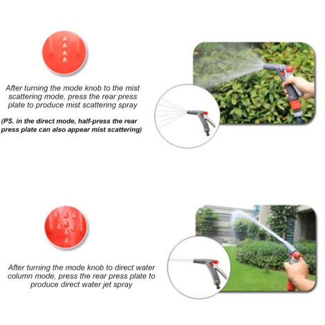 Pistola pulverizadora multifuncional de alta presión para lavado de coches y conector fabricados en ABS+PP+aluminio 304.