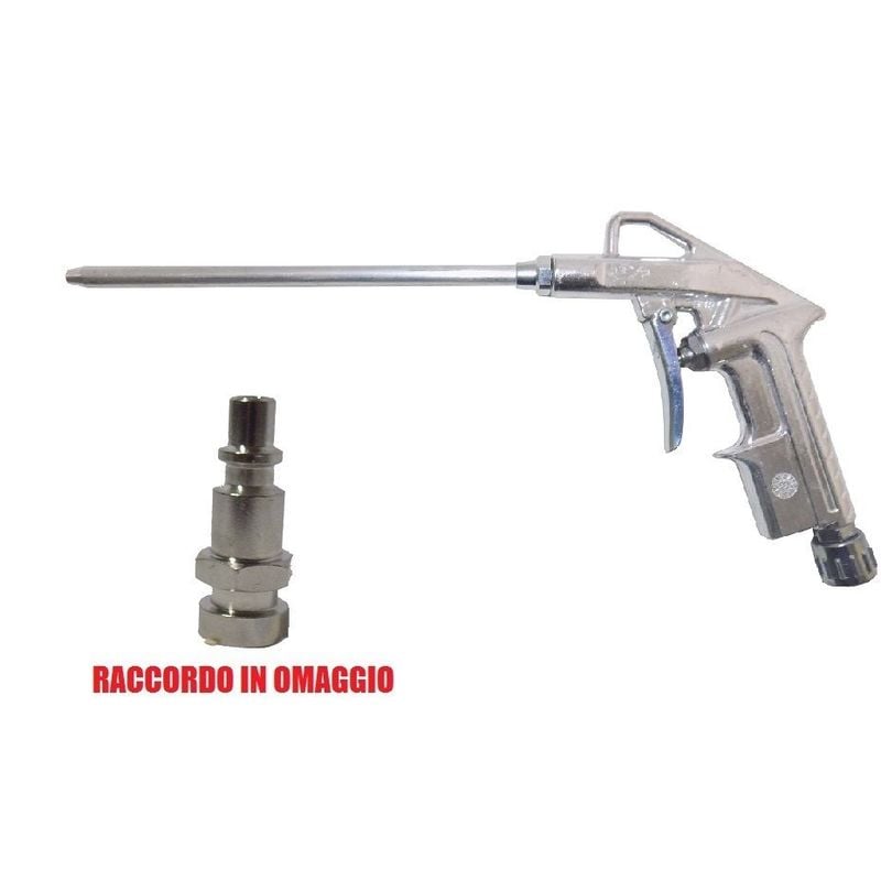 Image of Bricolife - pistola soffiaggio aria compressa per compressore in alluminio canna lunga