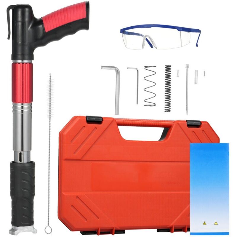 Image of Pistola sparachiodi, pistola sparachiodi manuale in acciaio a 5 velocità, pistola sparachiodi portatile per pareti in cemento, casa, lavori di carne