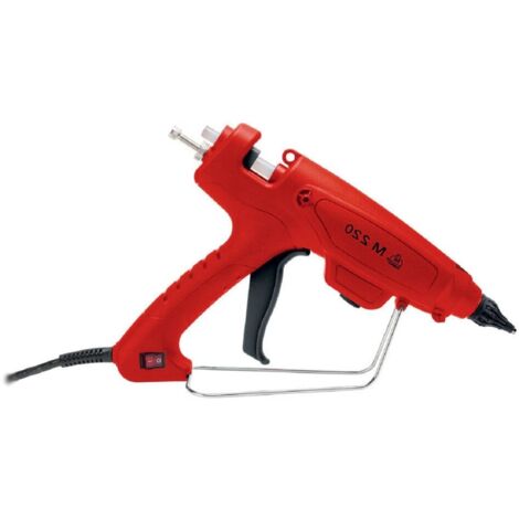 Pistola termocollante "M220" professionale con staffa di supporto e fornita in valigetta 220W