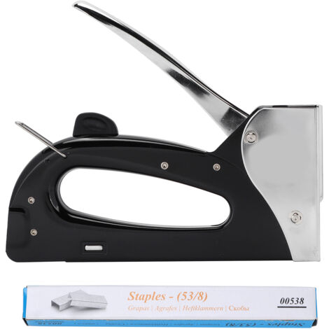 Pistolet à agrafes manuel portable, durable et sûr pour bricolage, décoration et menuiserie.