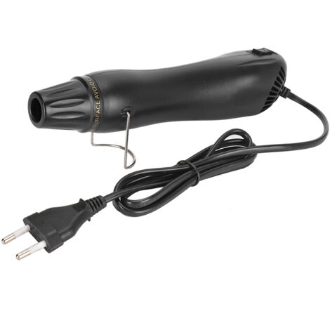 Pistolet à air chaud 220V pour soudure, séchage, bricolage et embossage - Noir avec prise EU