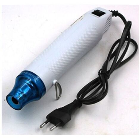 Pistolet à air chaud 300 W – Outil thermorétractable avec support pour gaufrage et séchage de peinture – Tension 220 V, couleur blanc