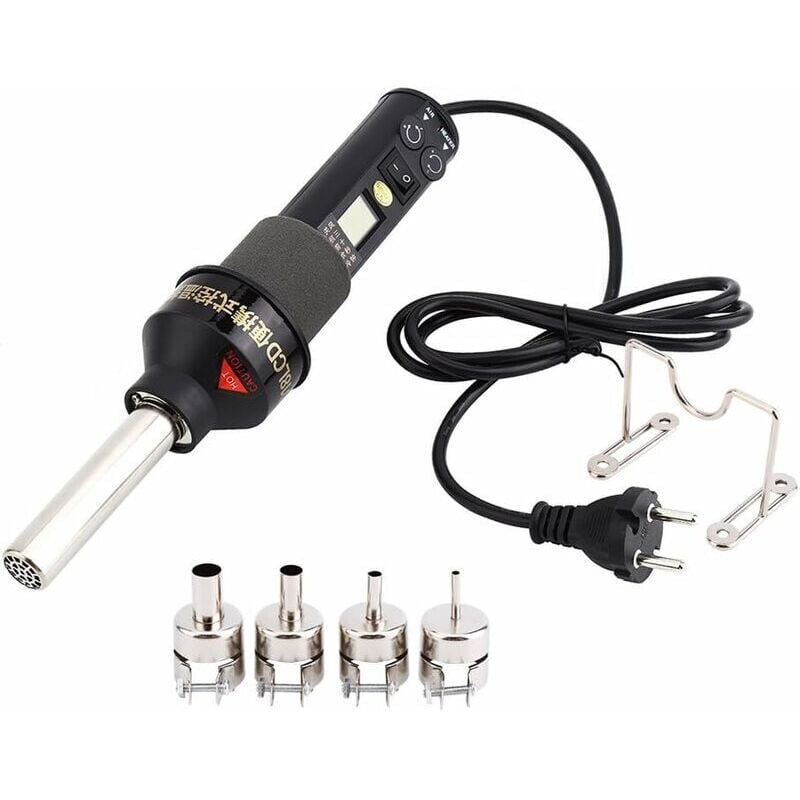 Pistolet à air chaud à chaleur électronique réglable LCD 220V 450W Station de soudage à dessouder IC SMD BGA