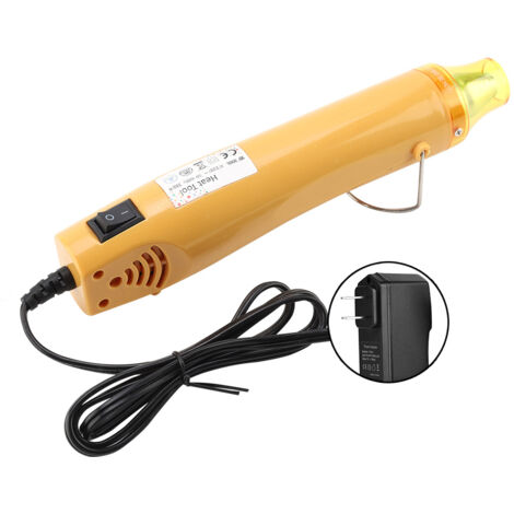 Pistolet à air chaud électrique 300W polyvalent pour embossage et travaux de chauffage (Jaune, 220V UE)