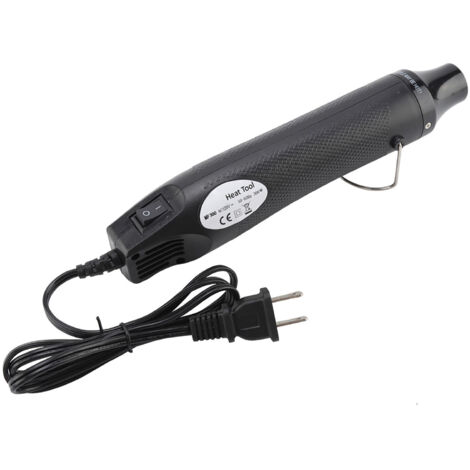 Pistolet à air chaud électrique 300W polyvalent pour embossage et travaux de chauffage (Noir, 110V US)