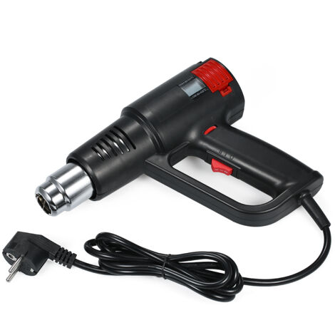 Pistolet à air chaud industriel à chauffage rapide de 2 000 W, avec écran LCD, régulation numérique de la température, pistolet à air chaud portable, outil électrique à température réglable
