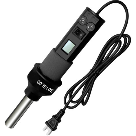Pistolet à air chaud portable à température contrôlée avec écran LCD 8018, pistolet de séchage industriel 850, pistolet à air chaud à affichage numérique