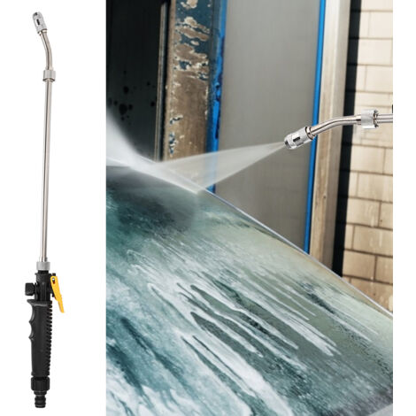 Pistolet à Arrosage High Pressure G3/8 DN10 2-en-1 avec Lance Flexible pour Lavage Auto et Jardin